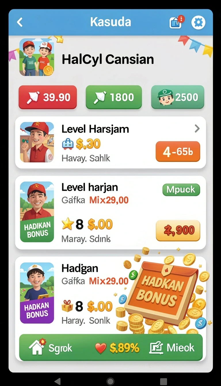 Beragam pilihan permainan menarik dalam aplikasi bowo77 APK Full Version untuk Android.